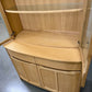 Nathan Furniture Shades Oak Curved 2 Door Display Unit With Light. RRP £2300