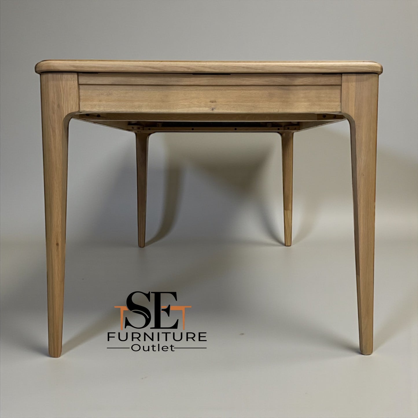 Light Natural Solid Oak Extending Dining Table, 6 to 8 Seater Newton Range From Oak Furnitureland RRP £869