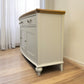 Bentleys Pale Oak Top & Painted Bow Fronted Sideboard RRP £1199