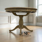Grey-toned Limewashed Finish Solid Oak and Oak Veneer 4-6 Seater Extending Round Dining Table, Camille Range RRP £1399