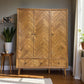 Brushed & Glazed Solid Oak Triple Wardrobe, Parquet Range From Oak Furnitureland RRP £1599