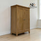 Whitewashed Finish Solid Oak & Oak Veneer Large Shoe Cupboard, Inglesham Range RRP £650