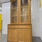 Nathan Furniture Shades Oak Curved 2 Door Display Unit With Light. RRP £2300