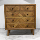 Brushed & Glazed Solid Oak Chest of Drawers Parquet Range