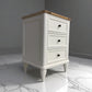 Natural Solid Oak & Acacia Wood Painted 3 Drawer Bedside Table From Oak Furnitureland