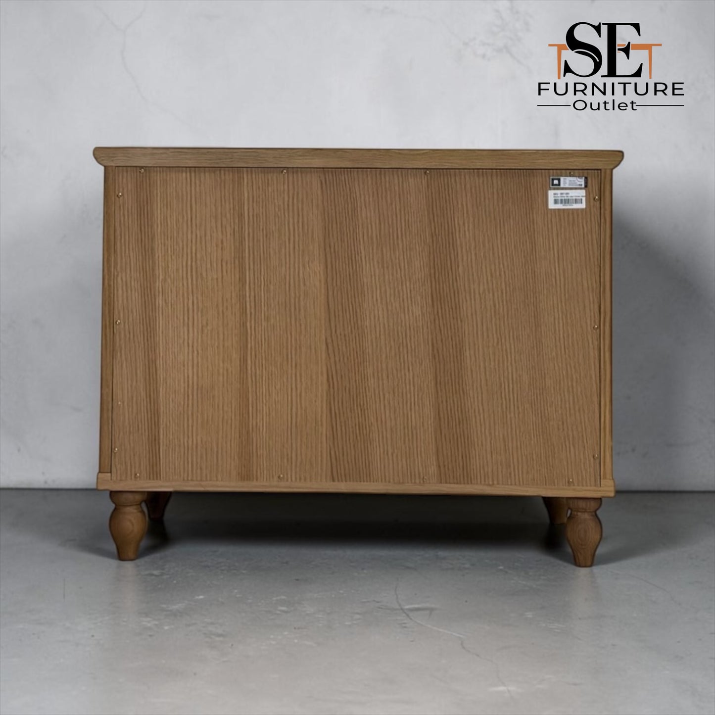 Solid Oak & Quality Oak Veneer Wide Bedside Table from the Elkstone Mellow Oak Range