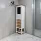 Oak & Solid Wood Frames Bathroom High Cabinet, Chester Pure white Range RRP £550