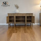 Grey-toned Limewash Finished Solid Oak & High-Quality Oak Veneer Extra Large Sideboard, Camille Range, RRP £1400