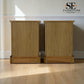 Set of 2 Whitewashed Finish Solid Oak & Oak Veneer Bedside Tables with Soft-Close Drawers RRP £899