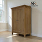 Whitewashed Finish Solid Oak & Oak Veneer Large Shoe Cupboard, Inglesham Range RRP £650