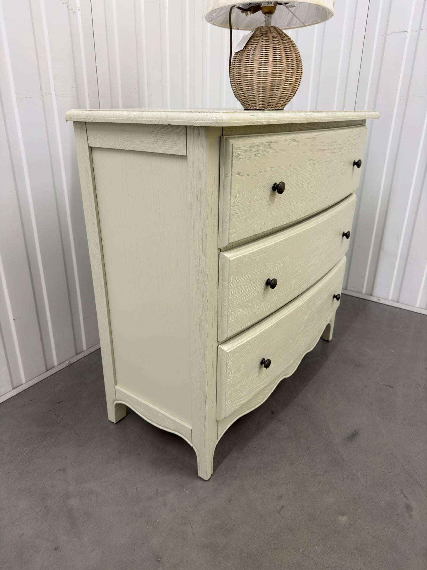 Cotswold Company Solid Oak Frame French Grey Painted Chest/Bedside Table Camille Range RRP £699