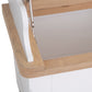 Oak Top & White Painted Hallway Cupboard with Shoe Storage Bench