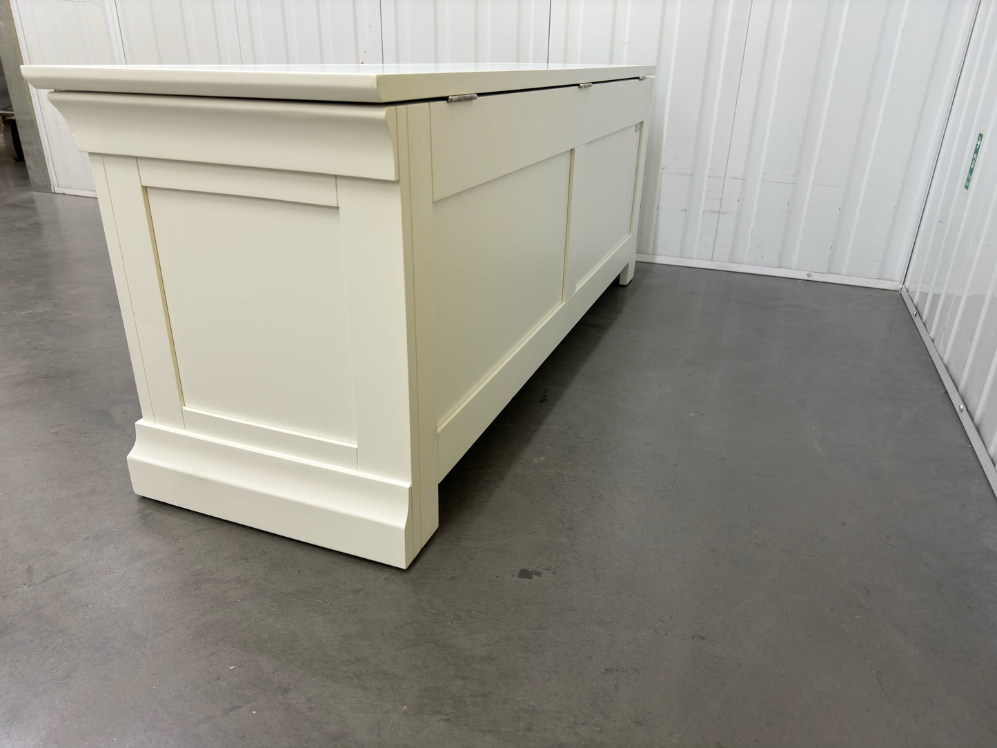 Solid Hardwood & Warm White Painted Wide Blanket Box RRP £425