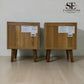Set of 2 Brushed and Glazed Solid Oak 2-Drawer Bedside Tables, Parquet Range, from Oak Furnitureland