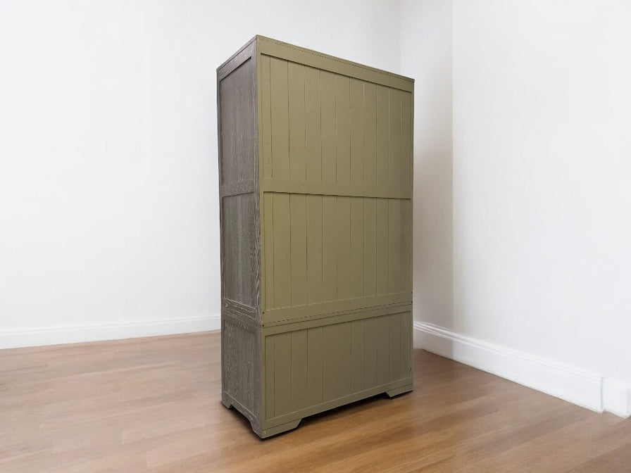 Grey Washed Solid Oak Kitchen Larder, Willow Range From Oak Furnitureland  RRP £1449