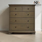 Solid Oak & Oak Veneer 5 Drawer Chest, Winchcombe Smoked Oak Range RRP £899