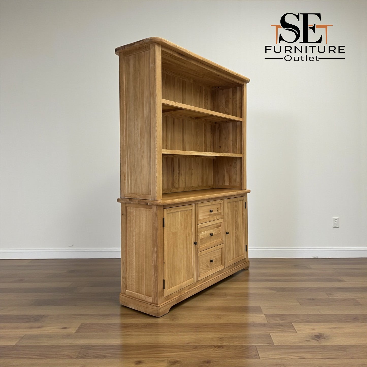 Natural Solid Oak Large Dresser, Brennan Range from Oak Furnitureland, RRP £1579