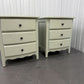 Solid Oak French Grey Painted Bedside Tables RRP £399 Each