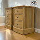 Set of 2 Whitewashed Finish Solid Oak & Oak Veneer Bedside Tables with Soft-Close Drawers RRP £899