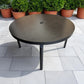 Moda Furnishings Premium Quality Aluminum 6 Seater Large Round Table with Glass Top, RRP £699