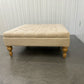 Hand Buttoned Coffee Table Stone Linen With Oak Legs RRP £299