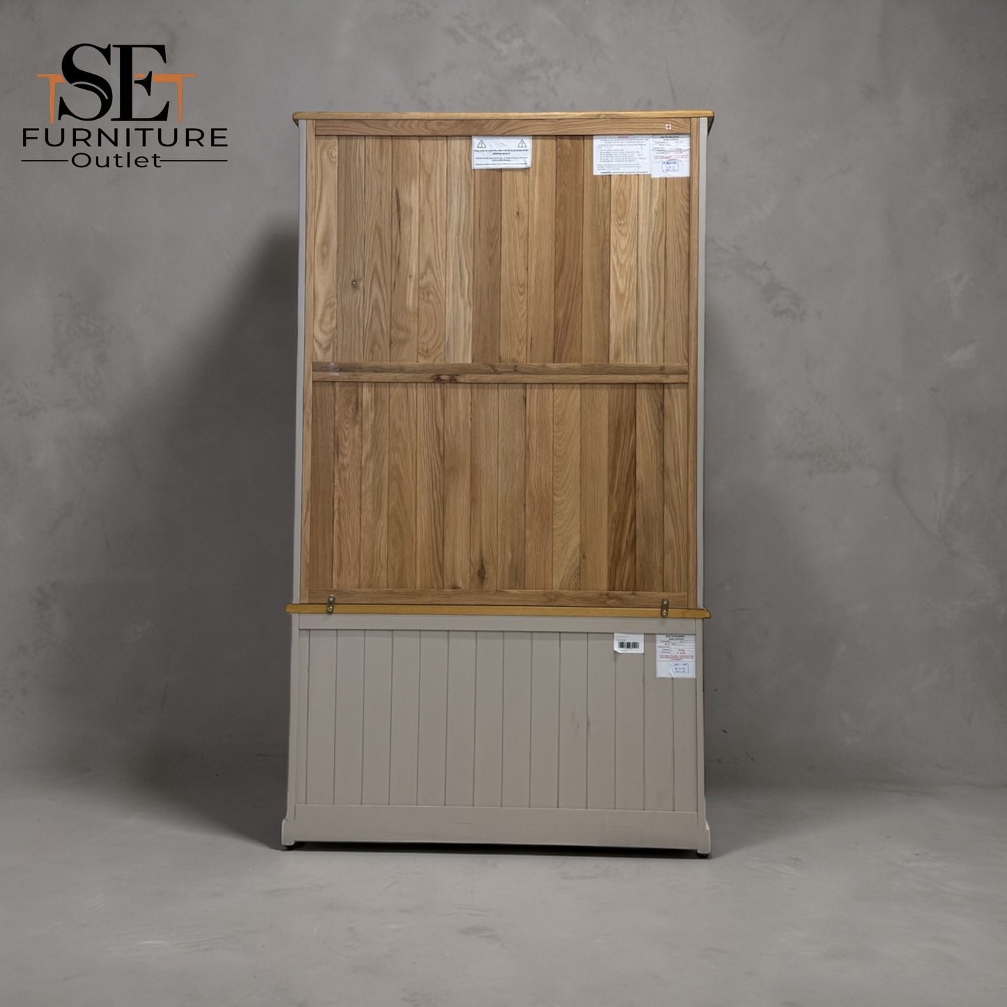 Natural Solid Oak & Painted Double Larder, Henley Range From Oak Furnitureland RRP £1679