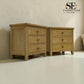 Set of 2 Whitewashed Oak Jumbo Bedside Tables from the Inglesham Range, RRP £700