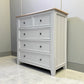 Natural Solid Oak & Painted 5 Drawer Chest, From Oak Furniture Superstore