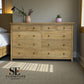 Solid Oak Frames with Oak Veneer 10-Drawer Chest in Whitewash Finish, Inglesham Range, RRP £1250