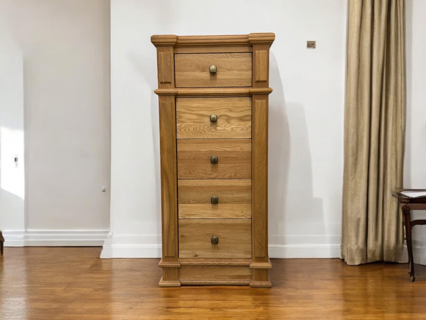 Solid Oak Tallboy w/Dovetail Drawers On Traditional Wooden Runners RRP £579