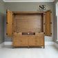 Solid Oak & Oak Veneer Media Hideaway Unit, Fits a TV up to 75", Elkstone Mellow Oak Range RRP £1999