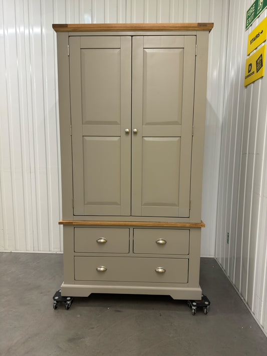 Oak Furnitureland Oak & Grey Painted Kitchen Larder St Ives Range RRP £1449