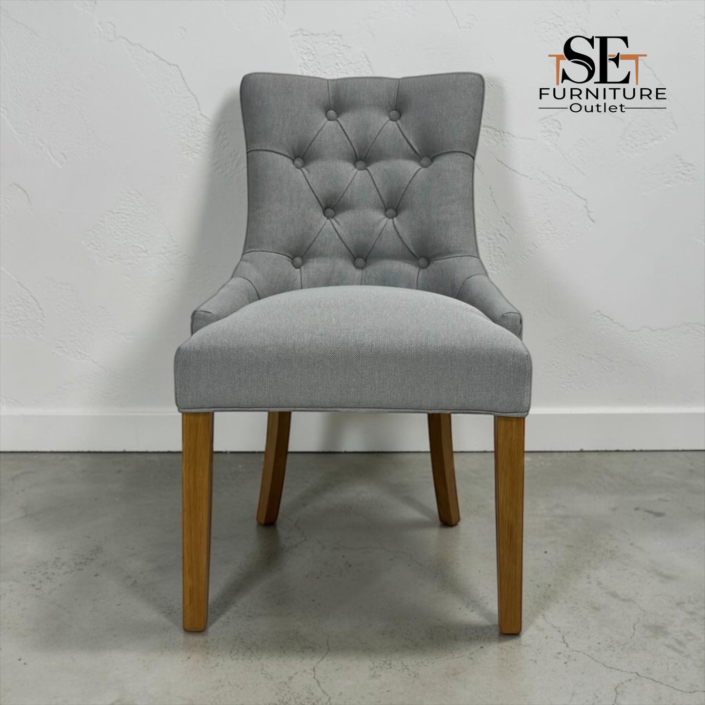 Set of 4 Solid Oak Legs Dining Chairs with Wise Fabric Primrose Range RRP £900
