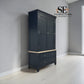 Oak & Solid Wood Frames Double Larder, Chester Charcoal Range  RRP £1499