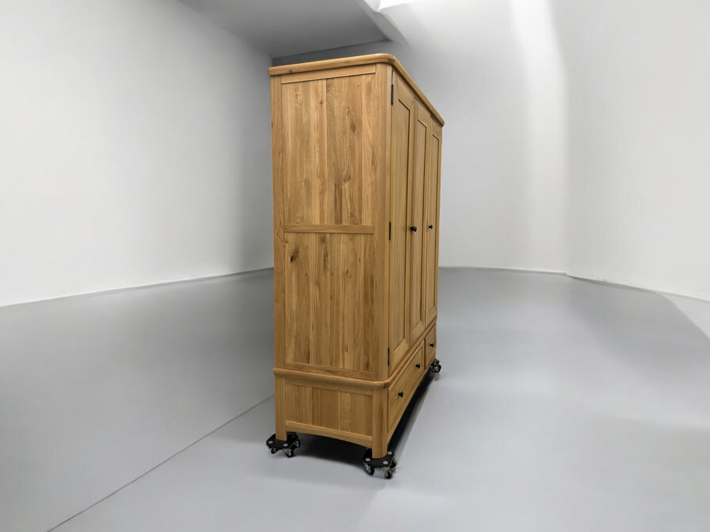 OAK FURNITURELAND SOLID OAK TRIPLE WARDROBE WILTSHIRE RANGE RRP £1449