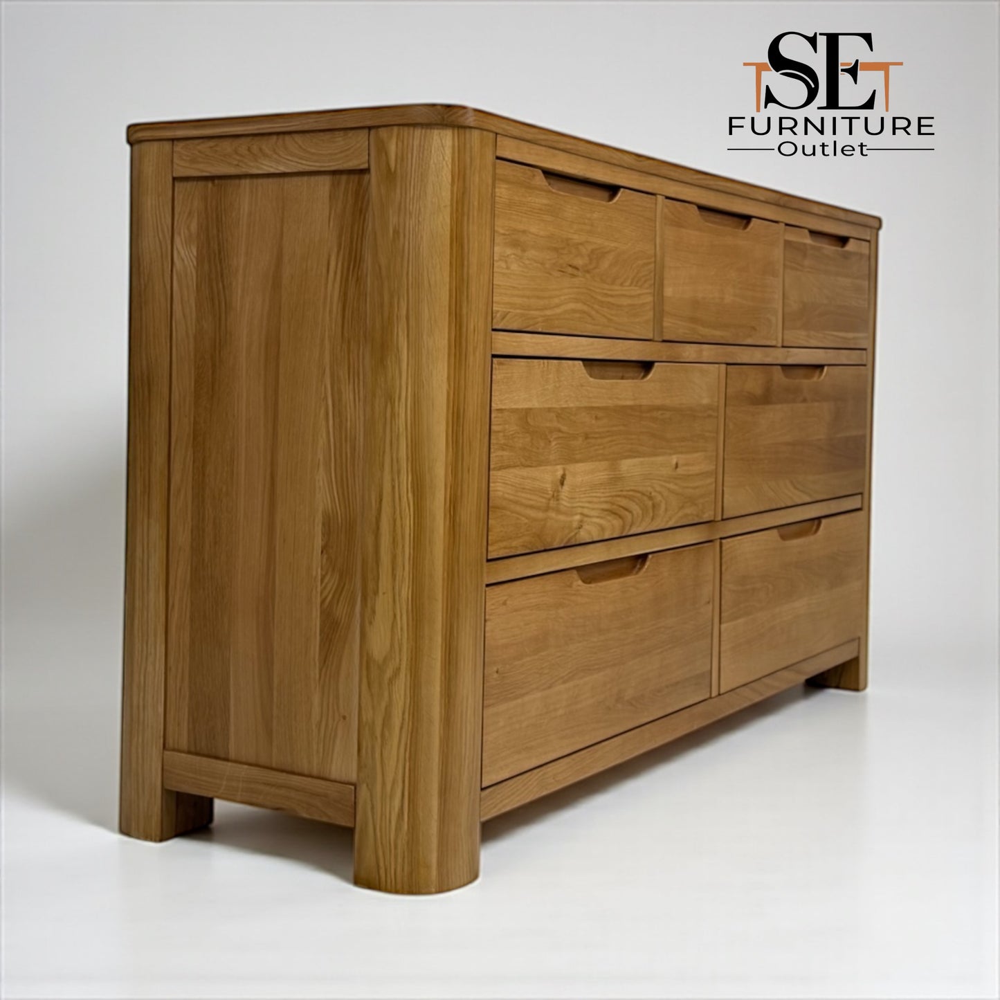 Solid Oak 7 Drawer Chest of Drawers, Romsey Range, From Oak Furnitureland RRP £679