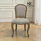 Set of 4 Grey-toned Limewashed Finish Solid Oak Frame Dining Chairs, Camille Range RRP £1200