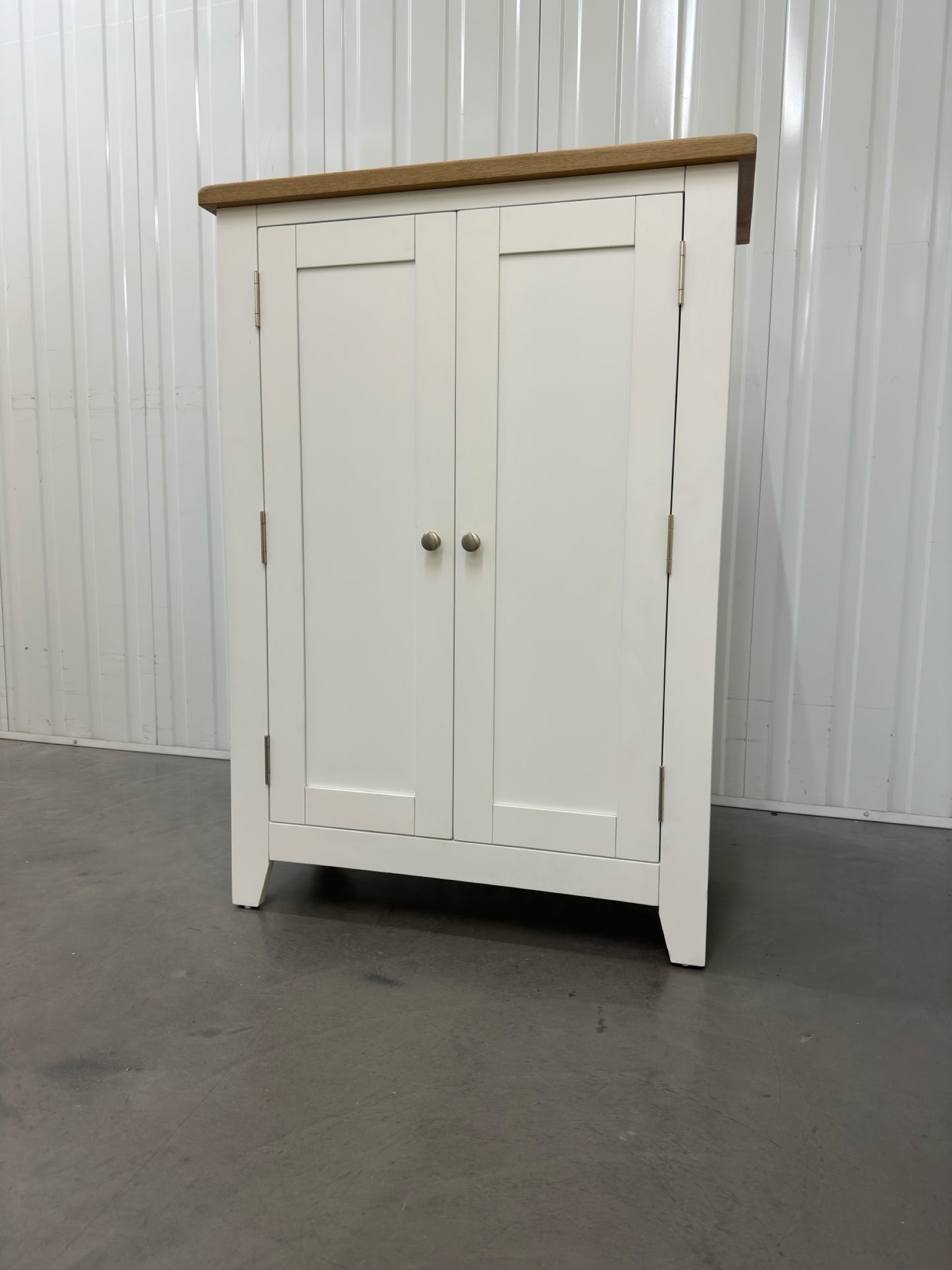 Cotswold Company Oak Top & Pure White Painted Large Shoe Cupboard RRP £525