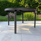 Moda Furnishings Premium Quality Aluminum 6 Seater Large Round Table with Glass Top, RRP £699