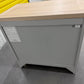 Cotswold Company Oak & Grey Painted 3 Drawer Jumbo Bedside Table, Grey RRP £299