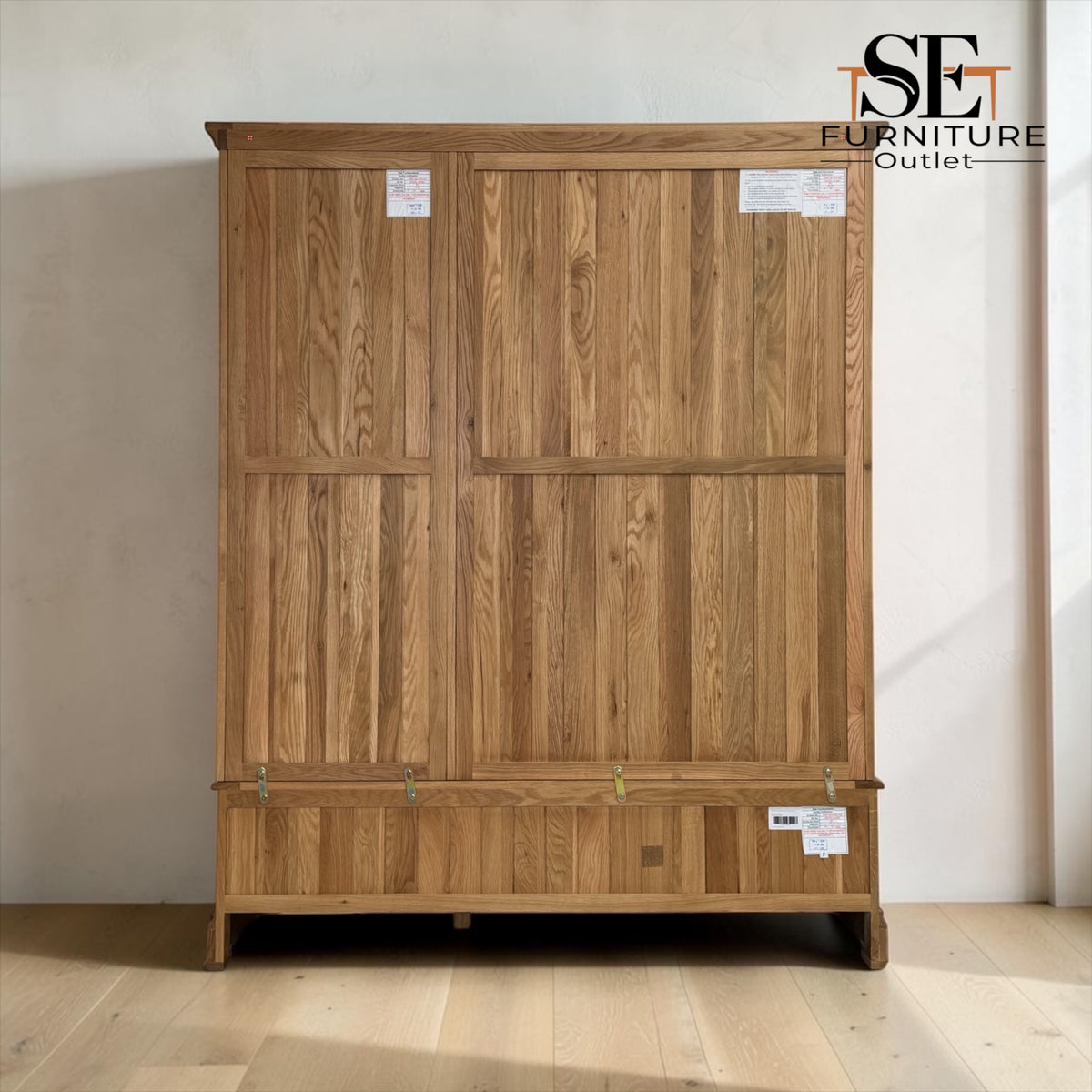 Natural Solid Oak Triple Wardrobe from Canterbury Range by Oak Furnitureland RRP £1699