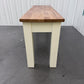 Solid Oiled Oak Top & Cream Painted Bench