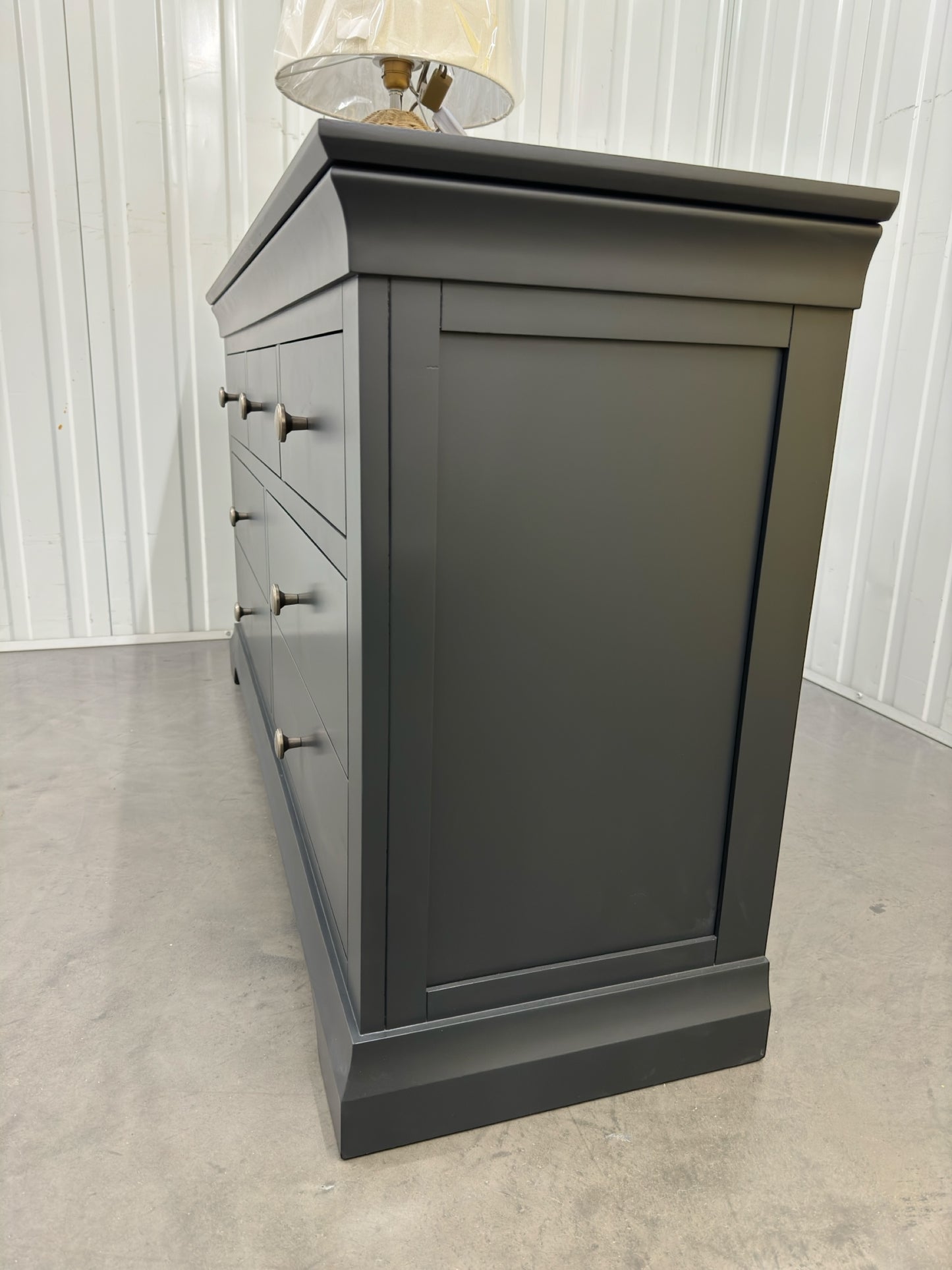 Cotswold Company Solid Wood Frame & Dusky Black Painted 7 Drawer Chest RRP £479