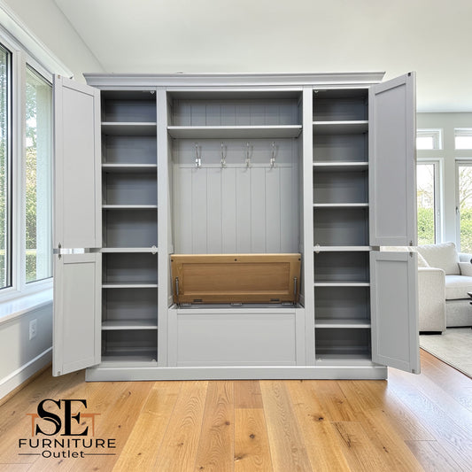 Solid Wood Frames Bootility Unit, Chester Dove Grey Range RRP £1600