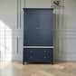 Oak & Solid Wood Frames Double Larder, Chester Charcoal Range  RRP £1499