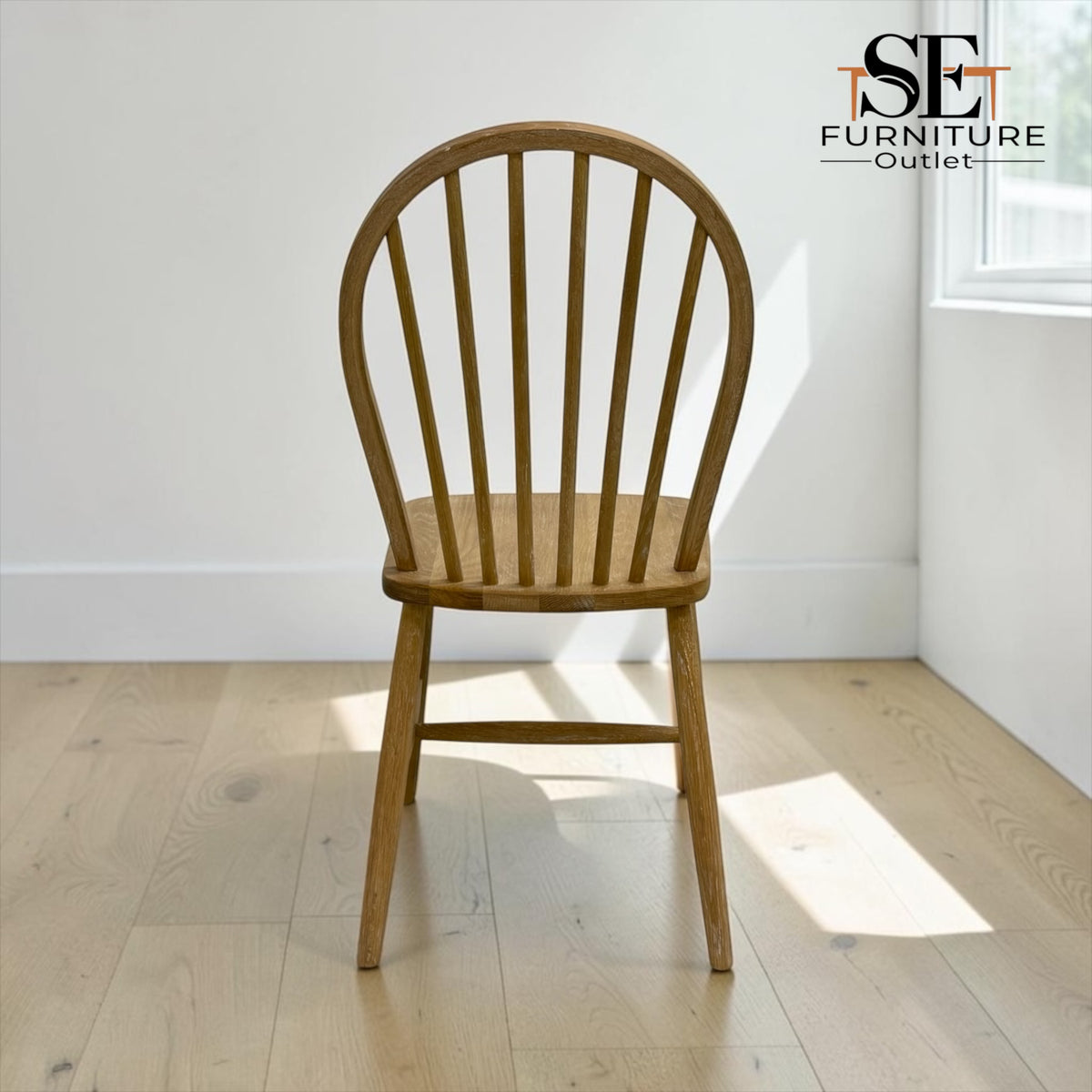 Set of 4 White Wax Finished Solid Oak Dining Chairs, Berkeley Nordic Oak Range RRP £796