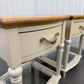 Bentleys Solid Oak & White Painted Nightstand With Glass Shelf RRP £624