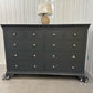 Solid Wood Frame & Dusky Black Painted 10 Drawer  Chest RRP £999