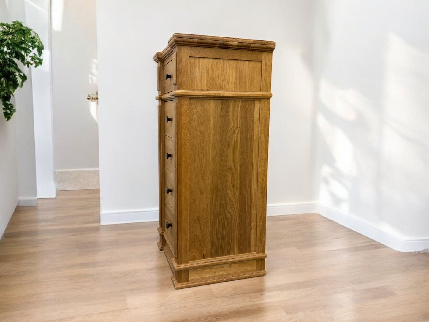 Solid Oak Tallboy w/Dovetail Drawers On Traditional Wooden Runners RRP £579