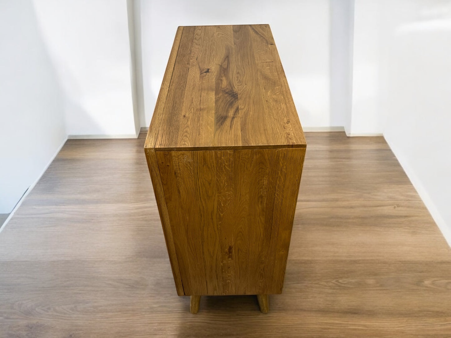 Oak Furnitureland Brushed & Glazed Solid Oak Chest of Drawers Parquet Range